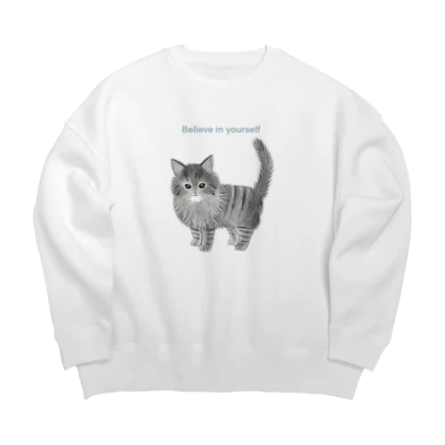 ノルウェージャンフォレストキャットのノエル Big Crew Neck Sweatshirt