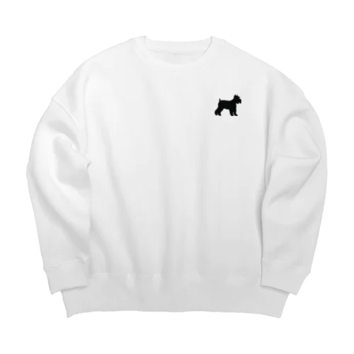 シュナウザーのシルエットシリーズ Big Crew Neck Sweatshirt