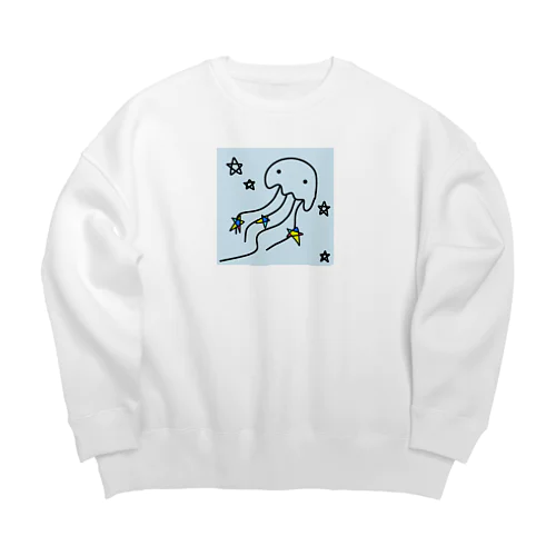 天の川のクラゲ Big Crew Neck Sweatshirt