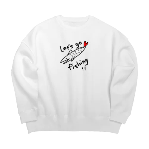 釣りに行こう！ Big Crew Neck Sweatshirt