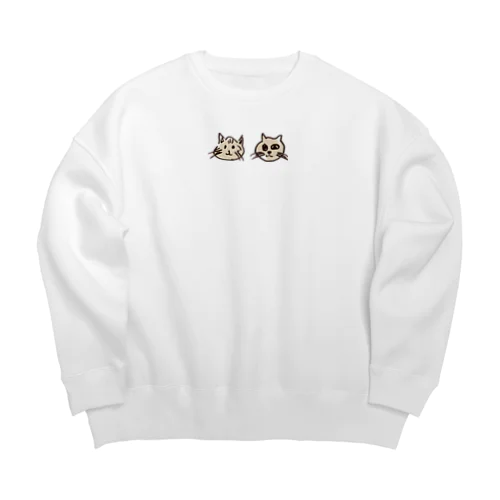 ゆるいキャッツ Big Crew Neck Sweatshirt