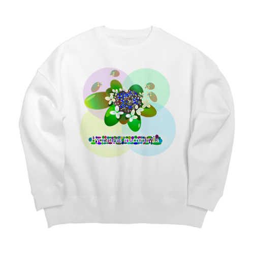 〇絵『額紫陽花h.t.』 Big Crew Neck Sweatshirt