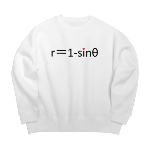 r＝1-sinθ Big Crew Neck Sweatshirt