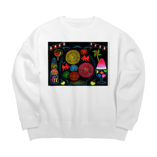 ずっと忘れない夏祭り Big Crew Neck Sweatshirt