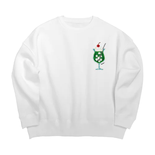 メロンクリームソーダ Big Crew Neck Sweatshirt