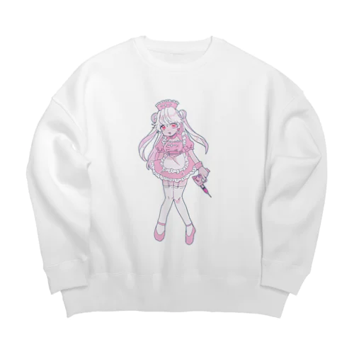 愛と正義🩷みんなのナース Big Crew Neck Sweatshirt