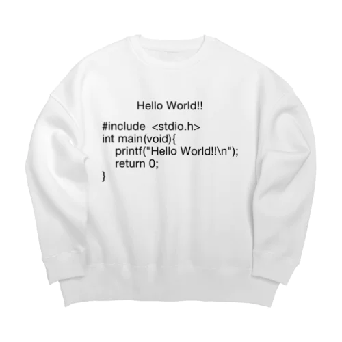 Hello, World!!-C言語- Big Crew Neck Sweatshirt