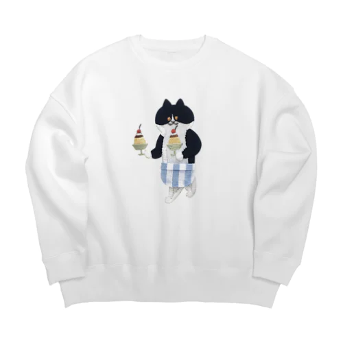 喫茶店の猫（プリンバイトリーダー） Big Crew Neck Sweatshirt