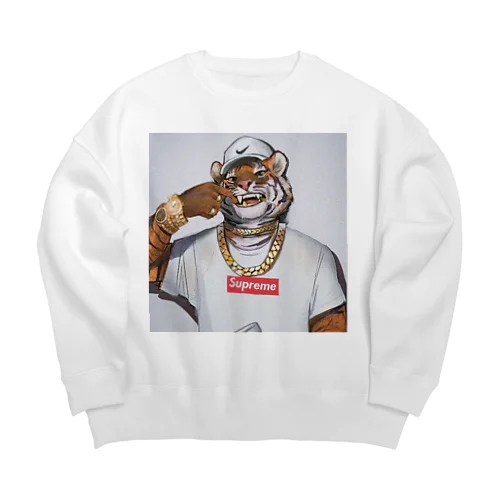 Tiger Drip Big Crew Neck Sweatshirt