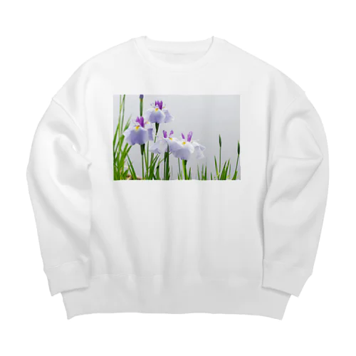 癒しの風景（花菖蒲） Big Crew Neck Sweatshirt