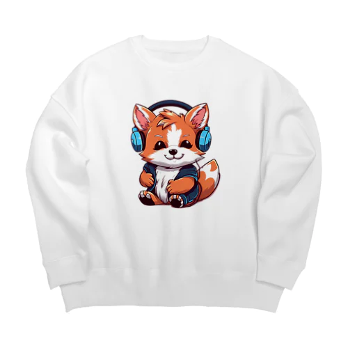 可愛いレッサーパンダ Big Crew Neck Sweatshirt