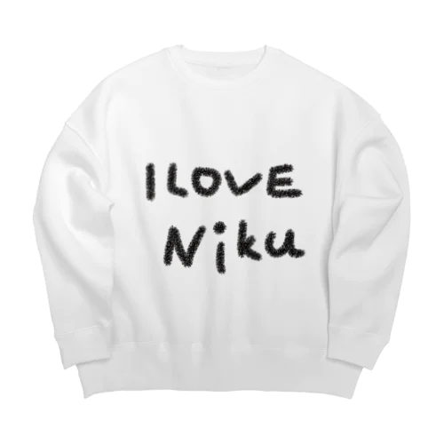 I LOVE NiKU Big Crew Neck Sweatshirt