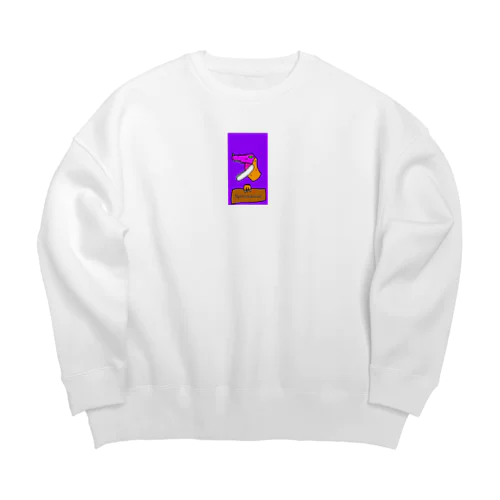 スピノくん(恐竜) Big Crew Neck Sweatshirt