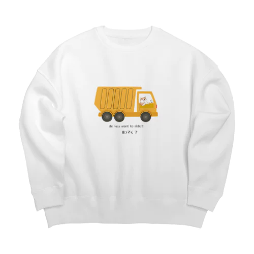 わんちゃん運転手 Big Crew Neck Sweatshirt