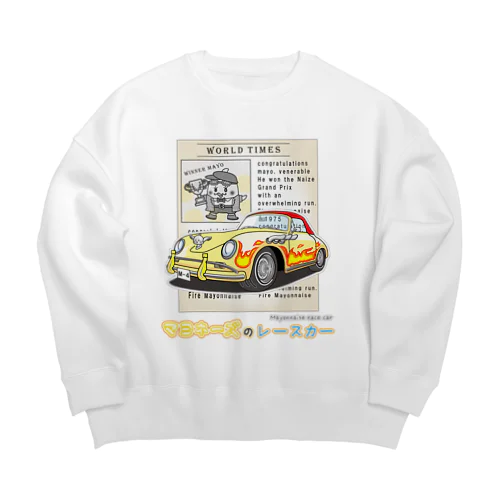 マヨネーズのレースカー / マヨネーズの妖精「マヨ」 Big Crew Neck Sweatshirt