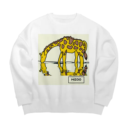 mizoo kirin　minamo (水面)　 mizooロゴ入り　 Big Crew Neck Sweatshirt