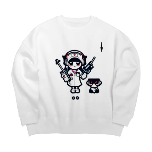 CuteCombat_nurse(ナース)_ver.002 Big Crew Neck Sweatshirt