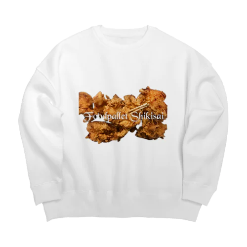 フードパレット色彩の唐揚げ Big Crew Neck Sweatshirt