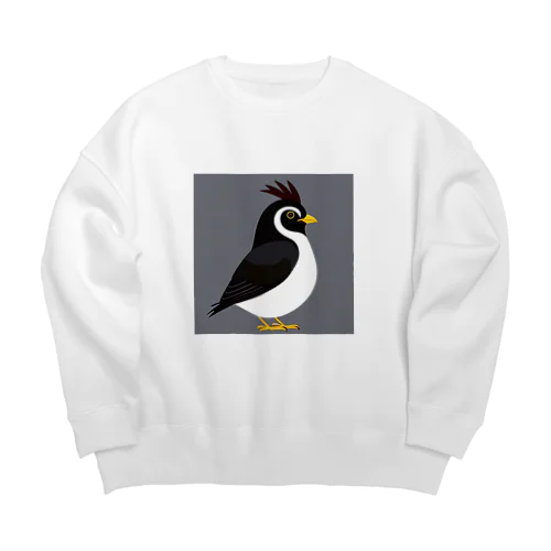 ユニークな一羽の鳥 Big Crew Neck Sweatshirt