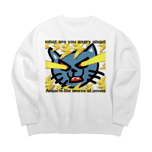 とき猫beeeeeam Big Crew Neck Sweatshirt