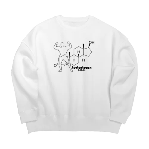 化学Tシャツ：テストステロン：Testosterone：筋肉：筋トレ：健康：化学構造・分子式：科学：学問：理系 ビッグシルエットスウェット