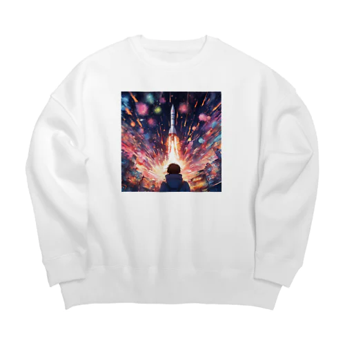 打ちあがれ少年 Big Crew Neck Sweatshirt