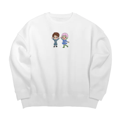 ホビさんとQちゃん Big Crew Neck Sweatshirt