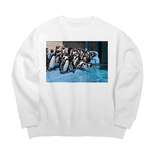 水族館のペンギン Big Crew Neck Sweatshirt