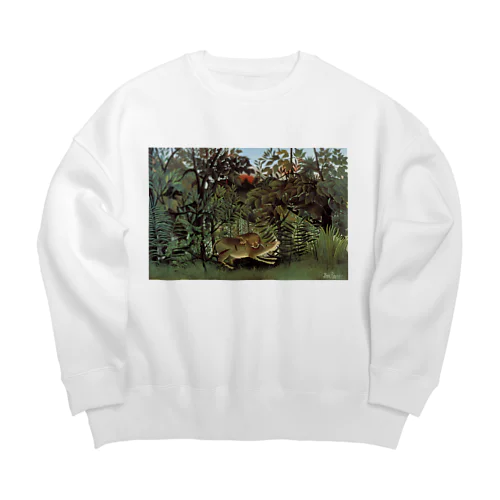 飢えたライオン / The Hungry Lion Throws Itself on the Antelope Big Crew Neck Sweatshirt