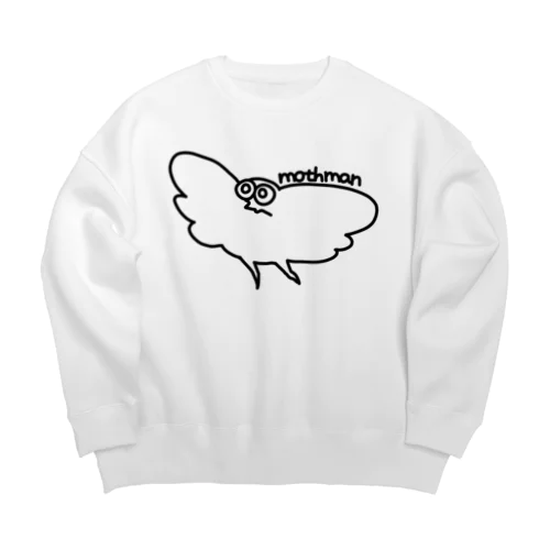 シンプルモスマン黒② Big Crew Neck Sweatshirt