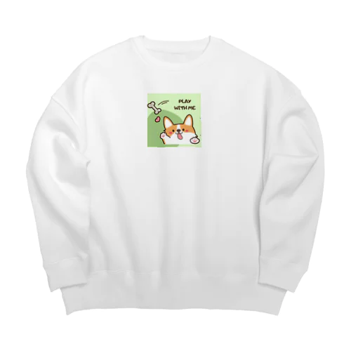 PLAY WITH ME Big Crew Neck Sweatshirt