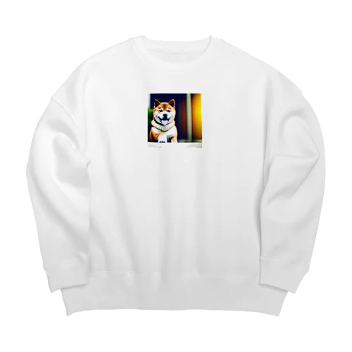 可愛いしばちゃん⭐️ Big Crew Neck Sweatshirt