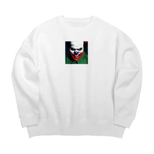 ホラーなピエロ Big Crew Neck Sweatshirt