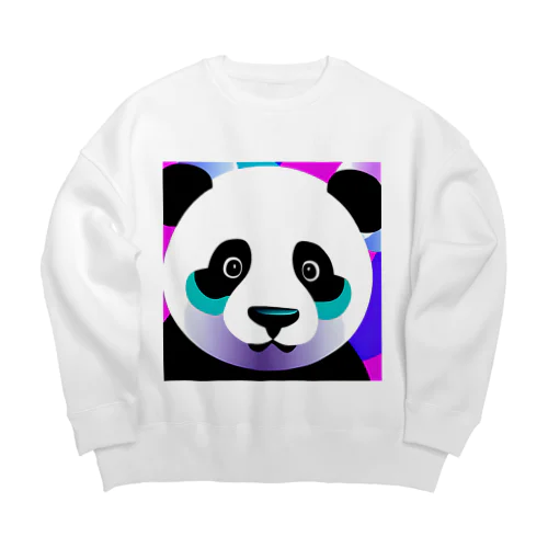 蛍光ポップPANDA Big Crew Neck Sweatshirt