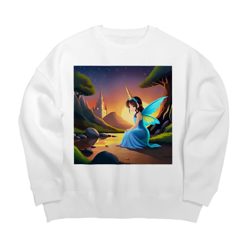 星空の下で輝く妖精 Big Crew Neck Sweatshirt