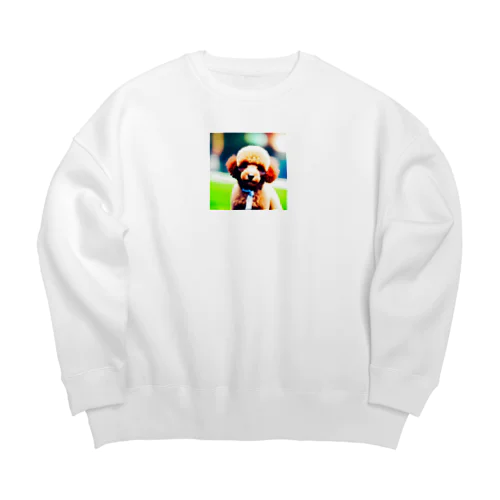 可愛いトイプードル Big Crew Neck Sweatshirt