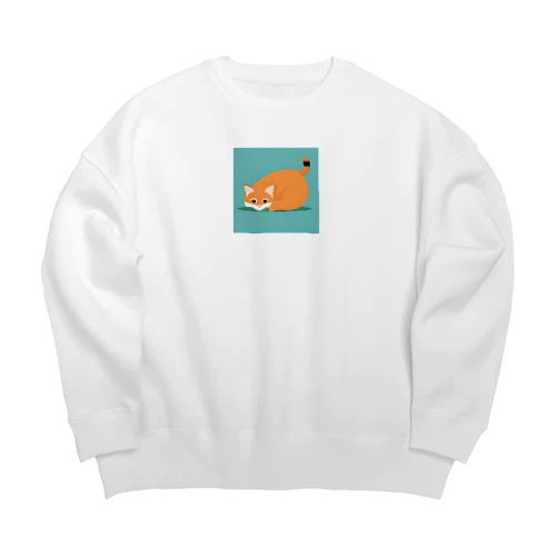 かわにゃん Big Crew Neck Sweatshirt