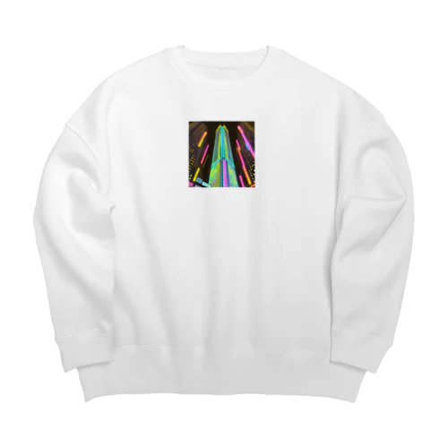 空に輝く星たちのように美しく光り輝くシティー Big Crew Neck Sweatshirt