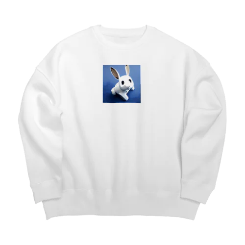 ロボットうさぎ Big Crew Neck Sweatshirt