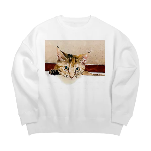 下僕を見下ろすコハク Big Crew Neck Sweatshirt