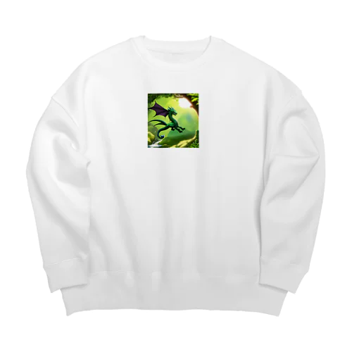 八恩　森の守り神　愛龍　 Big Crew Neck Sweatshirt