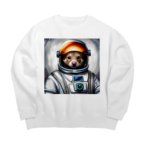 宇宙を旅するフェレット Big Crew Neck Sweatshirt