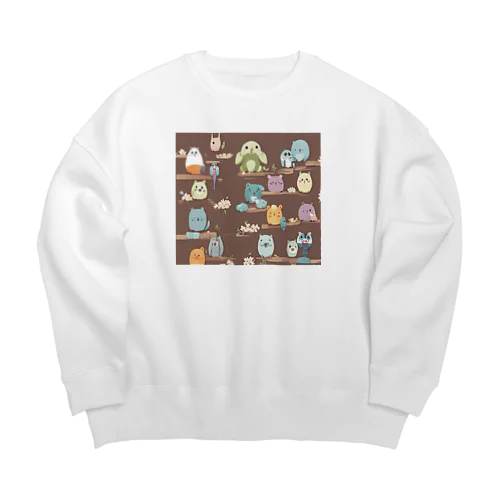 不思議アニマルズ Big Crew Neck Sweatshirt