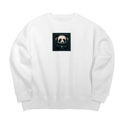 Headphones & Pandas（ヘッドホン & パンダ） Big Crew Neck Sweatshirt