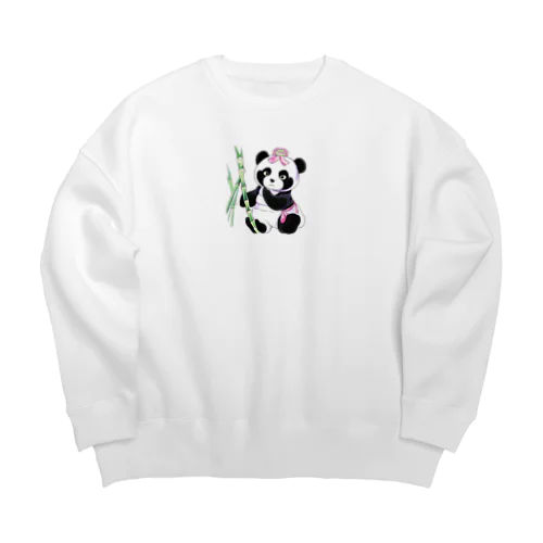 かぐやパンダ姫 Big Crew Neck Sweatshirt