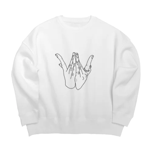 "Handink" Big Crew Neck Sweatshirt