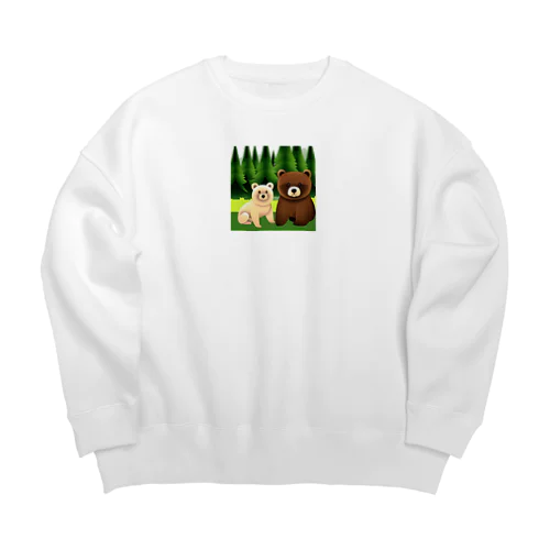 森の熊さん Big Crew Neck Sweatshirt