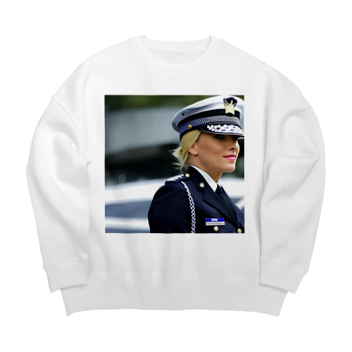 金髪ポリスウーマン Big Crew Neck Sweatshirt