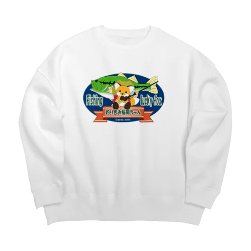 『釣り吉お稲荷ちゃん🎣🦊』Ａ楕円型 Big Crew Neck Sweatshirt