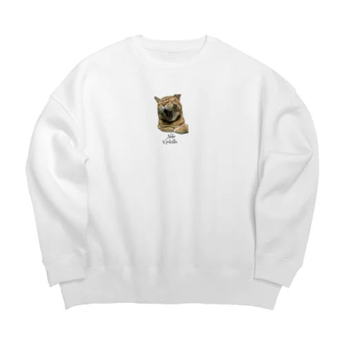 猫ごじら Big Crew Neck Sweatshirt